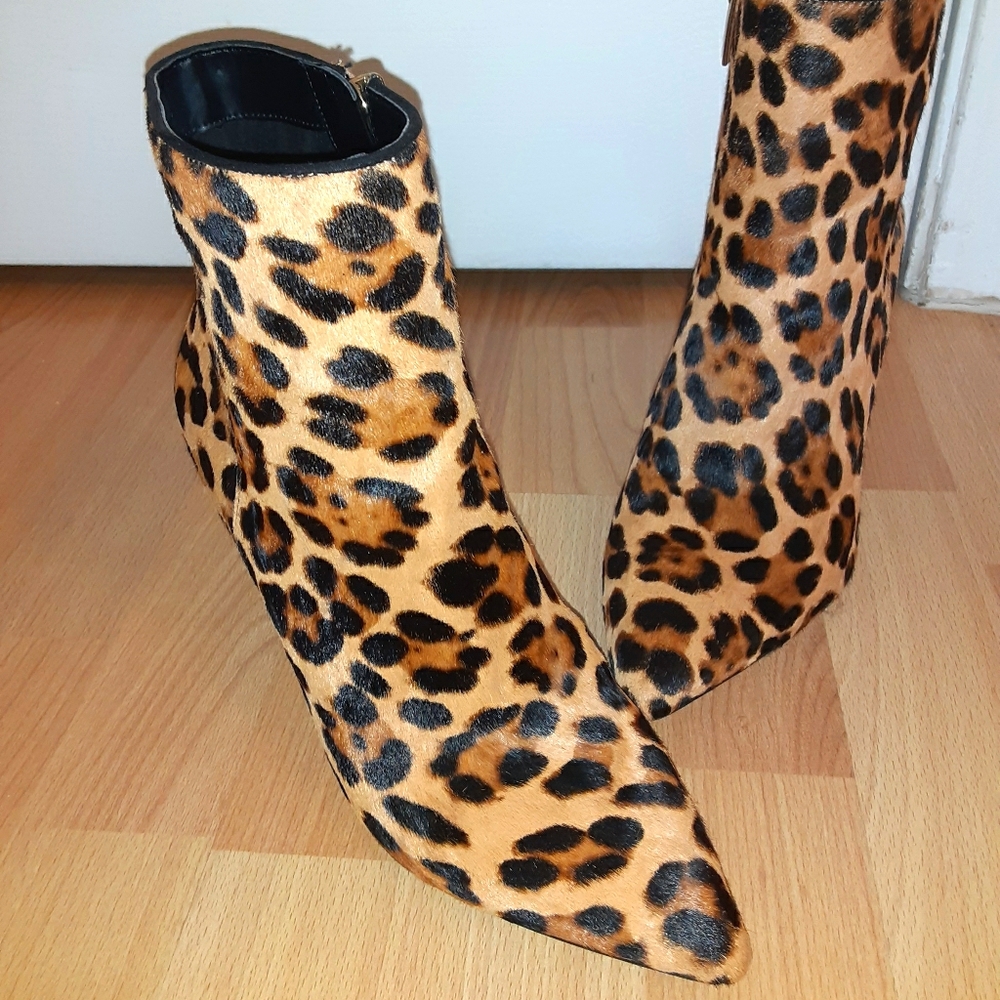 Vince Camuto Cheetah Print Booties